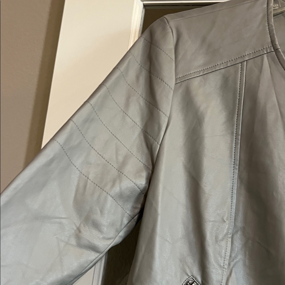 cupcakes & cashmere Gray Leather Jacket - Picture 5 of 10
